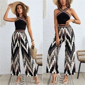 Zoe Chevron Pants Set